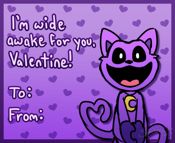 CatNap Valentines Day Card
